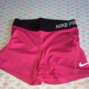 Pink and Black Nike Pros